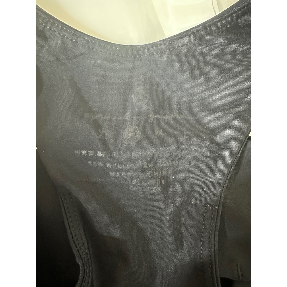 Spiritual Gangster Sports Bra Womens S Black V-Neck Racerback Keyhole Activewear - Picture 3 of 7